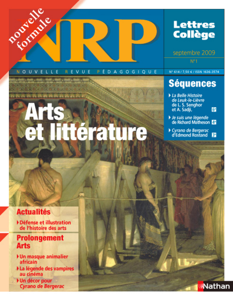 NRP Collège – Arts et littérature – Septembre 2009 (Format PDF)