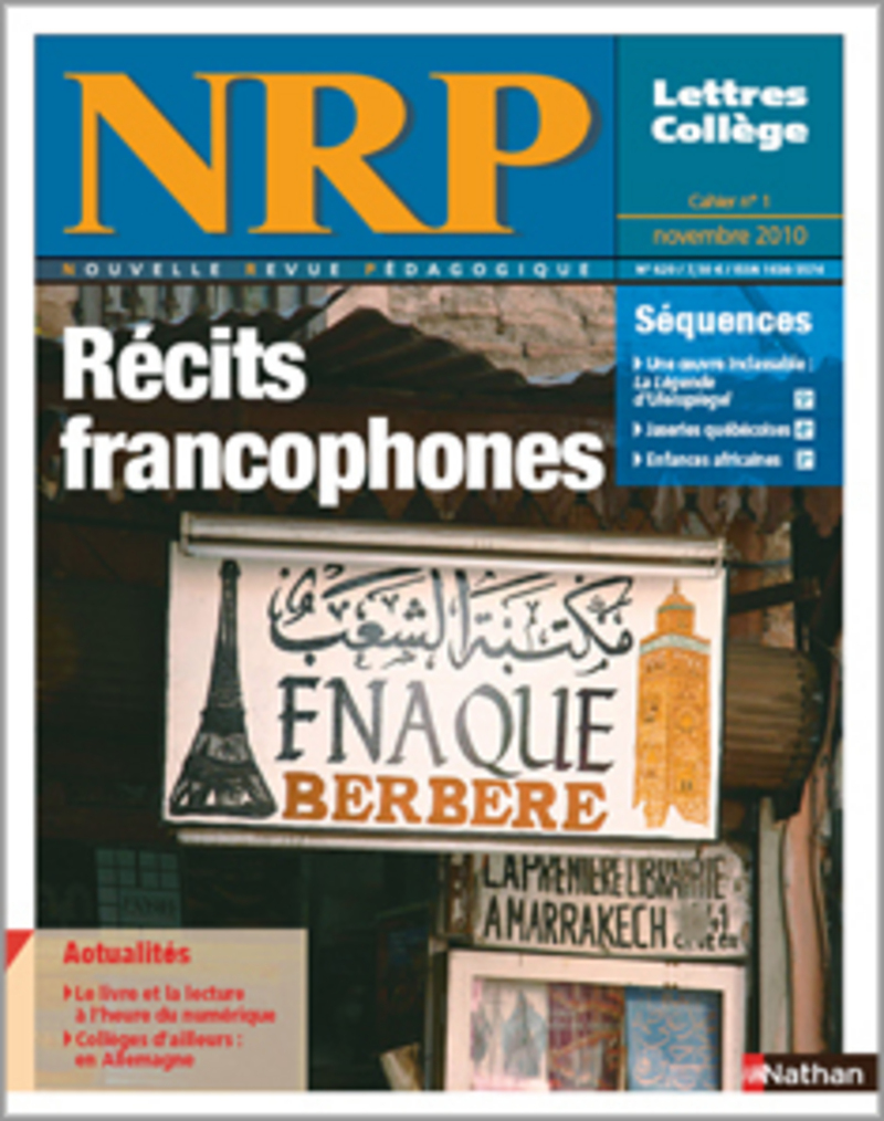 NRP Collège – Récits francophones – Novembre 2010 (Format PDF)