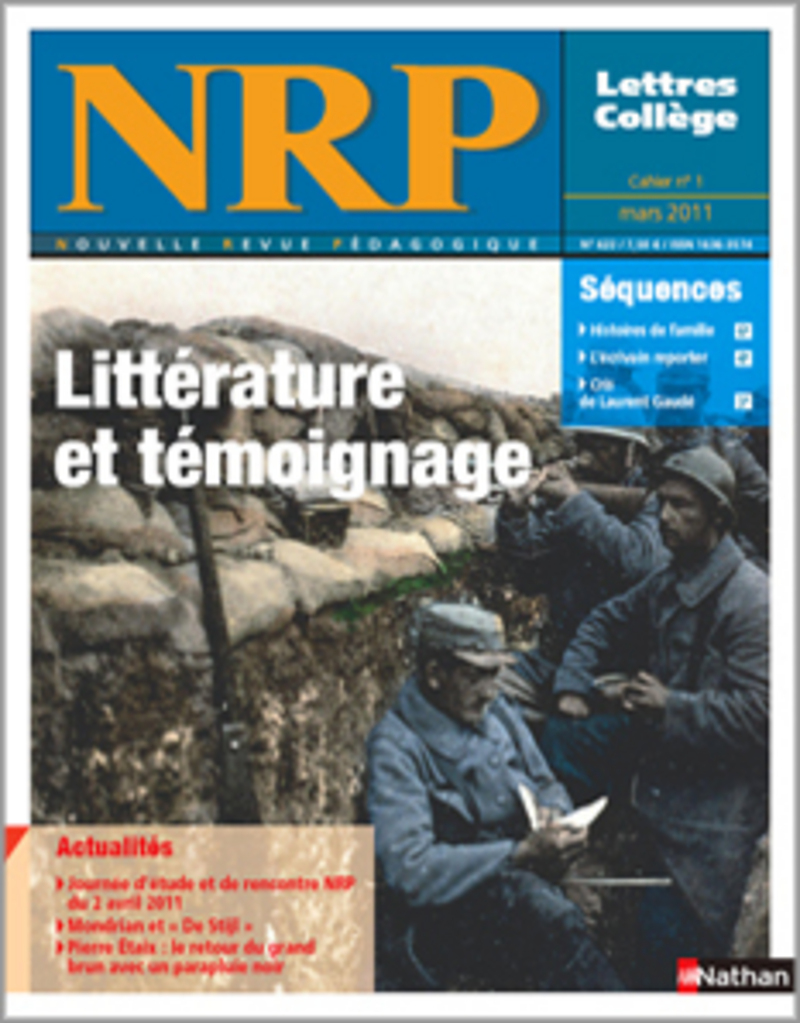 NRP Collège – Littérature et témoignage – Mars 2011 (Format PDF)
