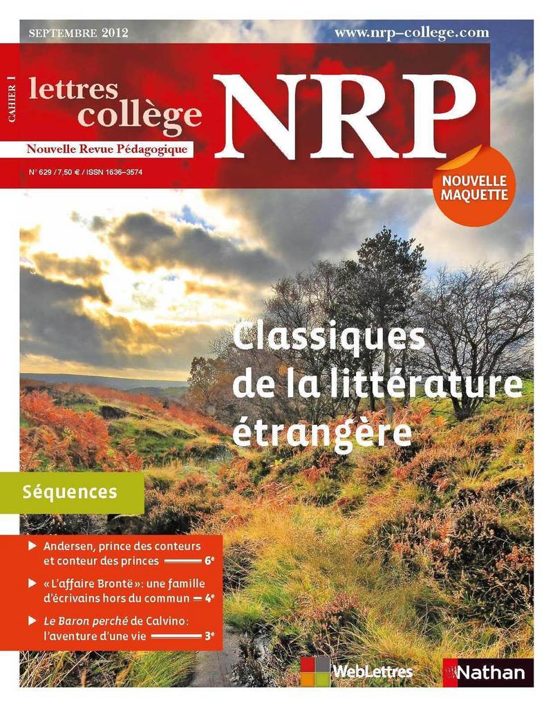 NRP Collège – Classiques de la littérature étrangère – Septembre 2012 (Format PDF)