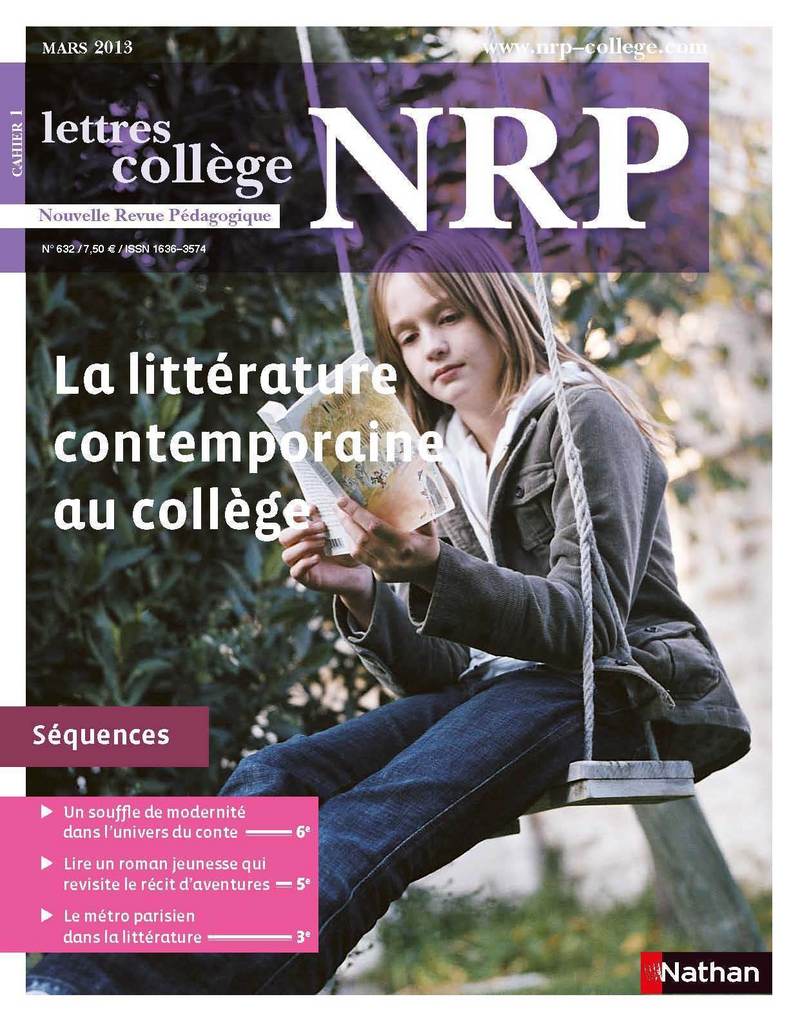 NRP Collège – La littérature contemporaine au collège – Mars 2013 (Format PDF)