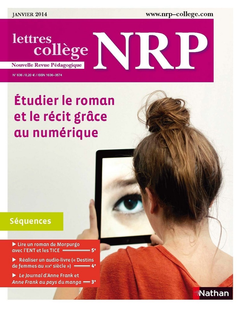 NRP Collège – Etudier le roman et le récit grâce au numérique – Janvier 2014 (Format PDF)