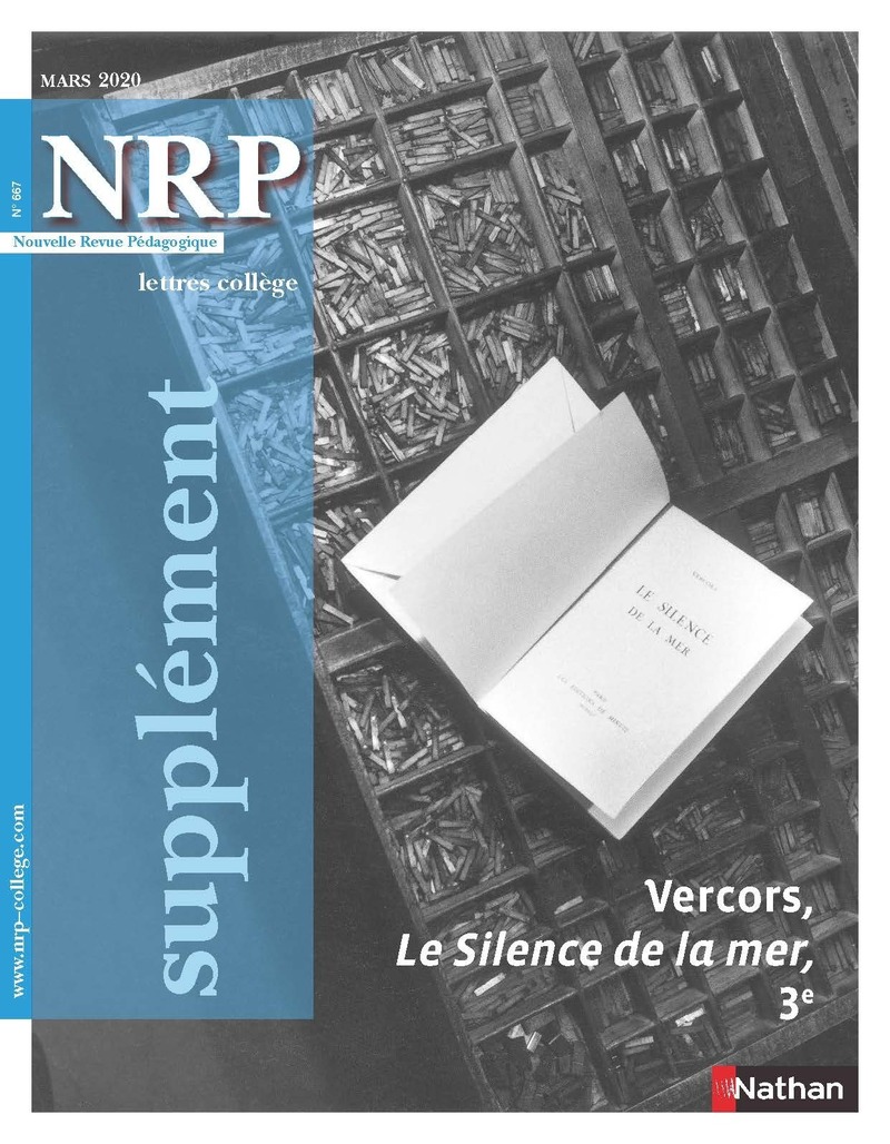 Vercors, Le Silence de la mer, – Supplément N°667 – NRP Collège Mars 2020